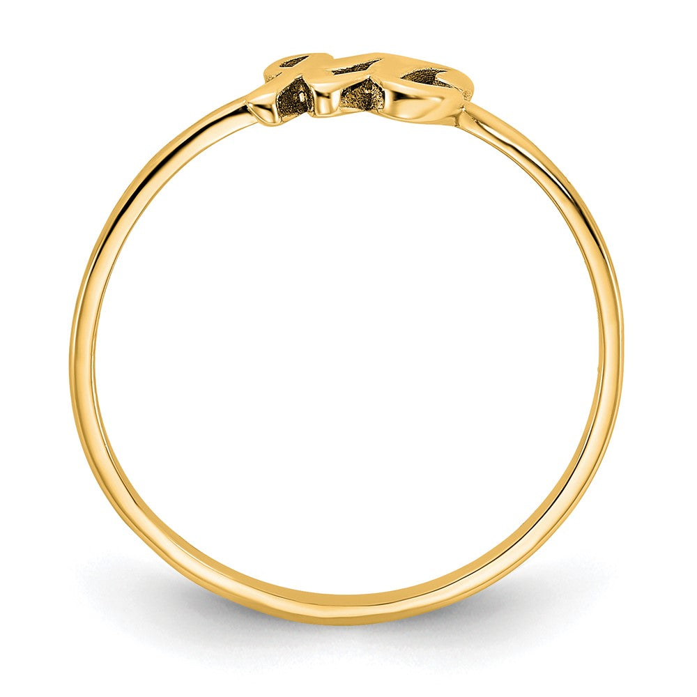 Sterling Silver/Gold-plated Script or Block Font Double Initial Ring