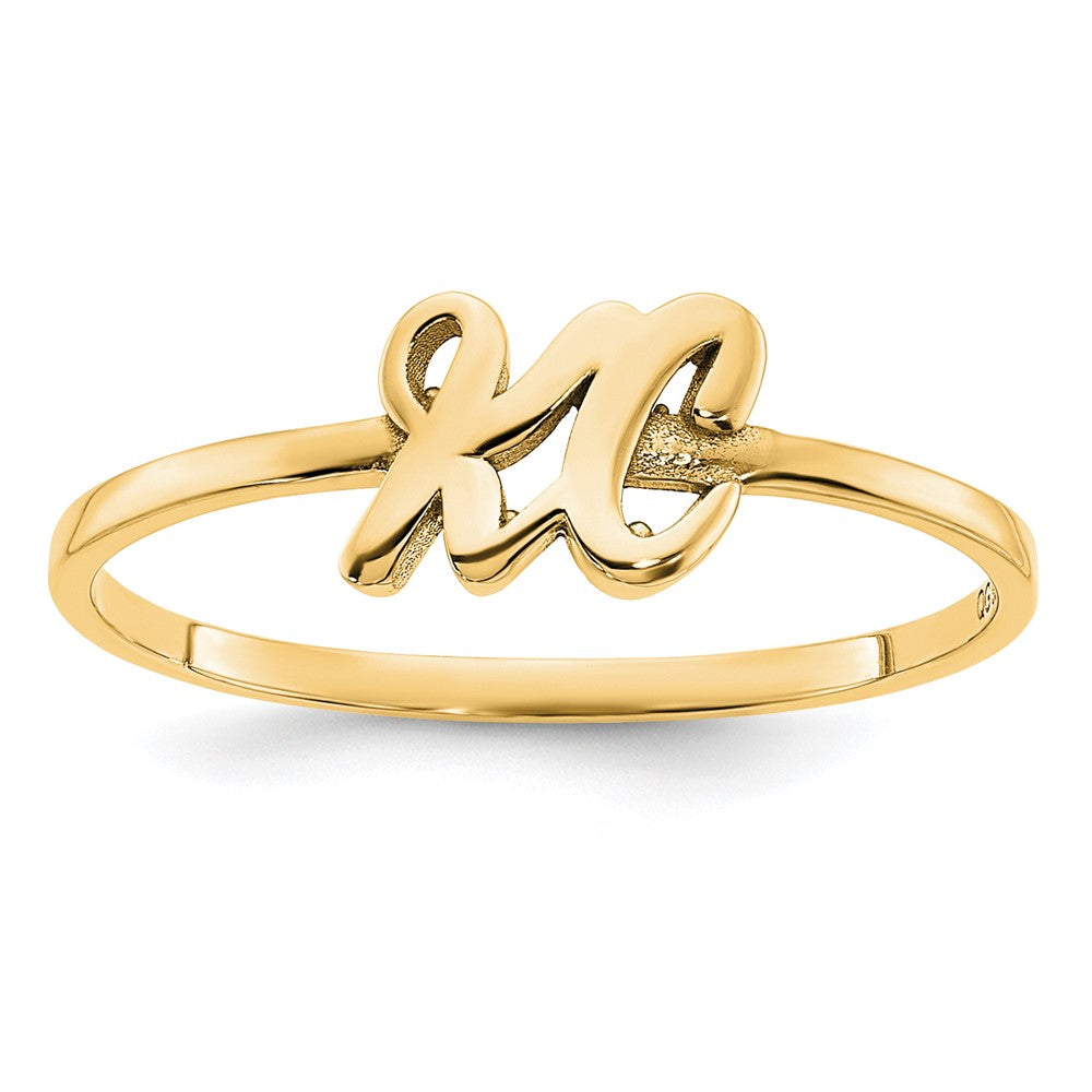 Sterling Silver/Gold-plated Script or Block Font Double Initial Ring