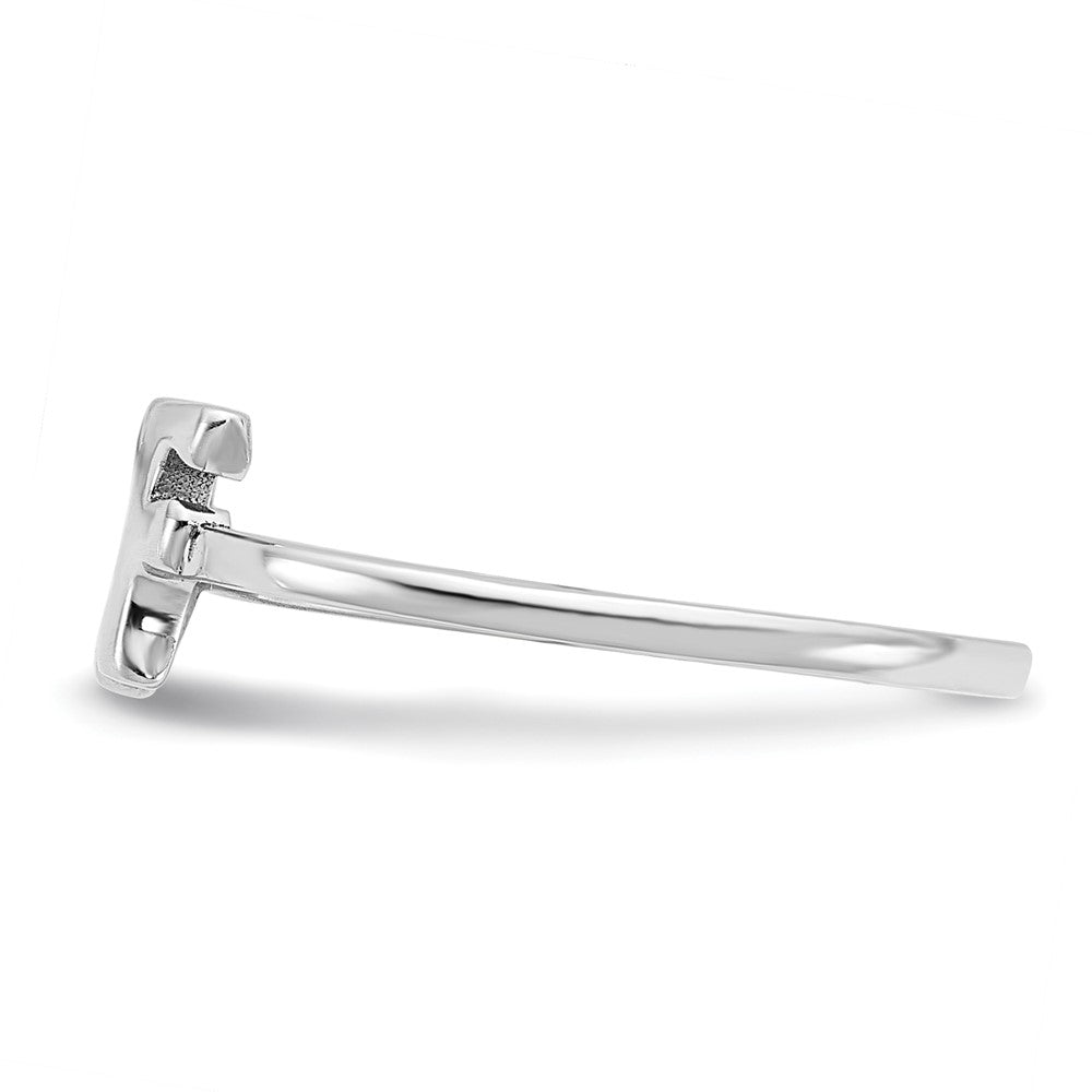 10k White Gold Script or Block Font Double Initial Ring
