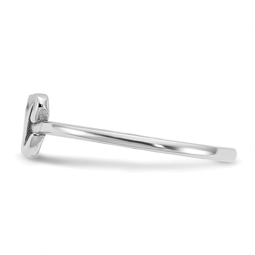 10k White Gold Script or Block Font Double Initial Ring