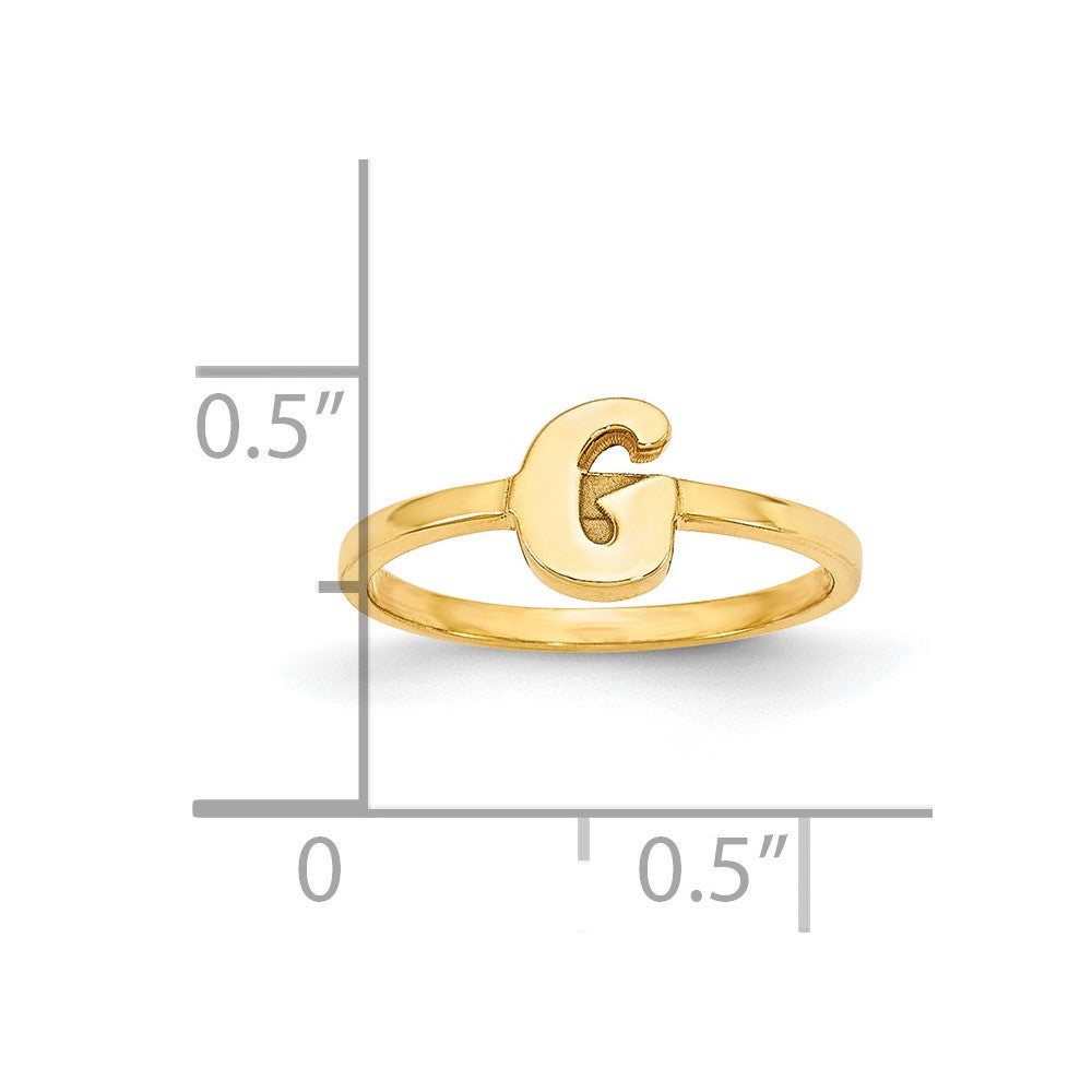 Sterling Silver/Gold-plated Script or Block Font Initial Ring