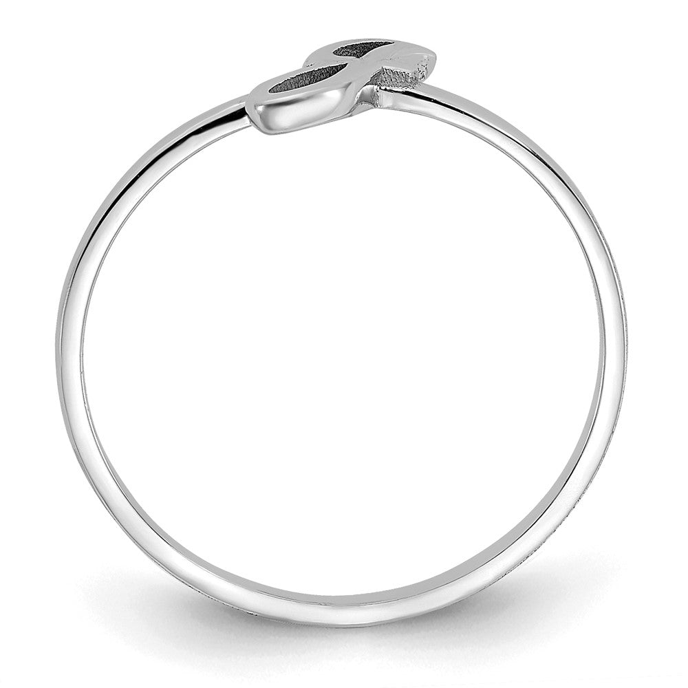10k White Gold Script or Block Font Initial Ring