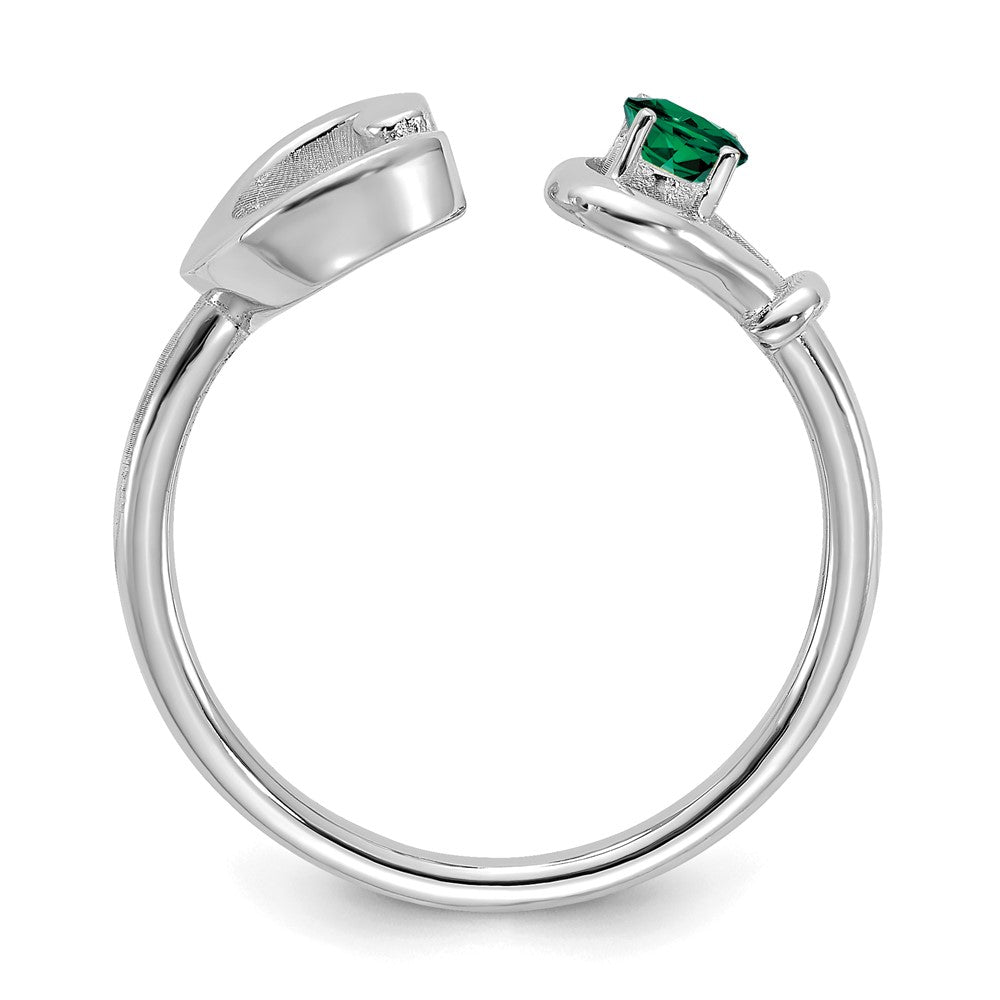 14KW Letter C with Birthstone Ring