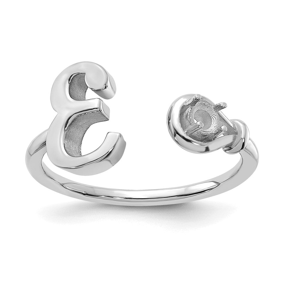 14KW Letter E with Birthstone Ring