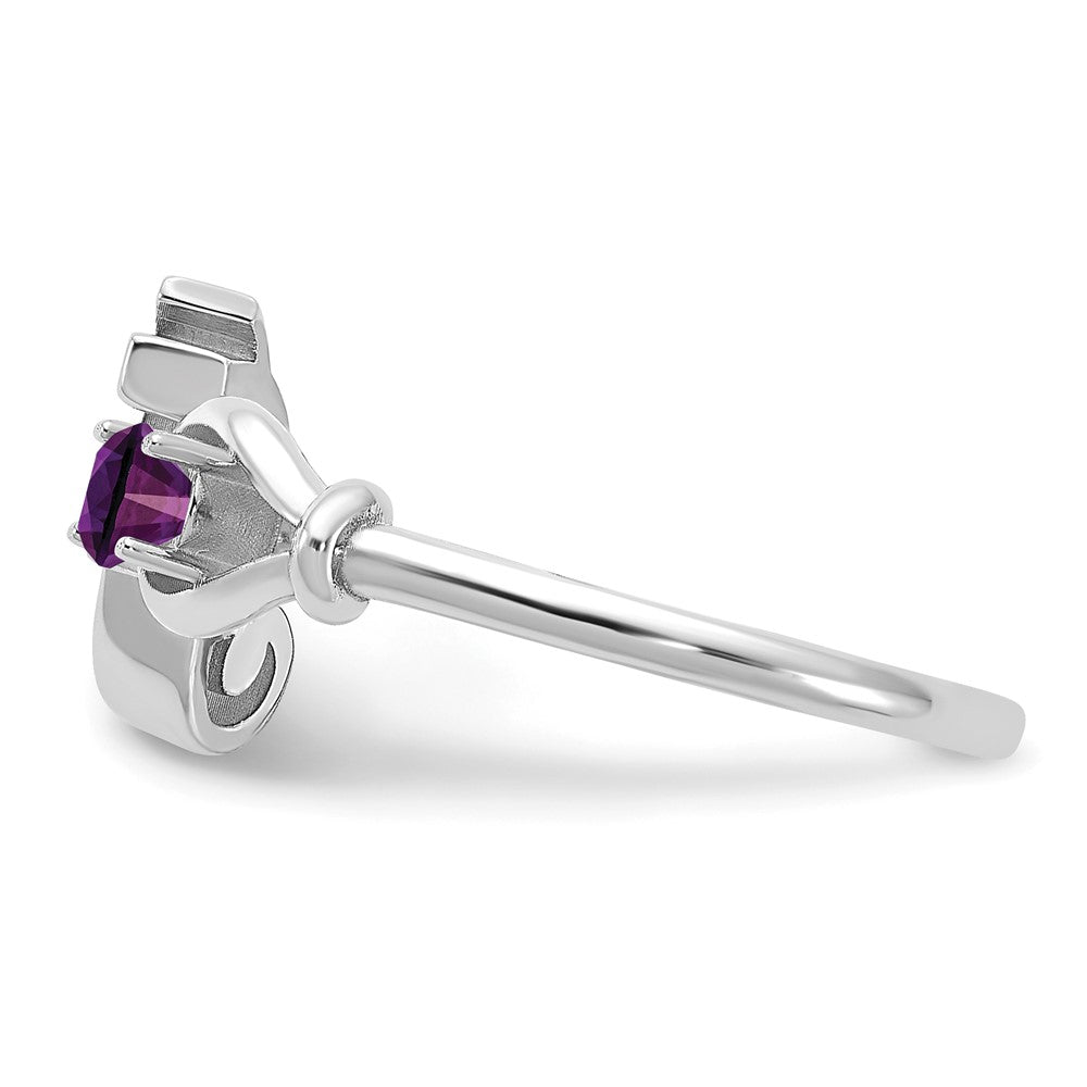 10KW Letter F with Birthstone Ring