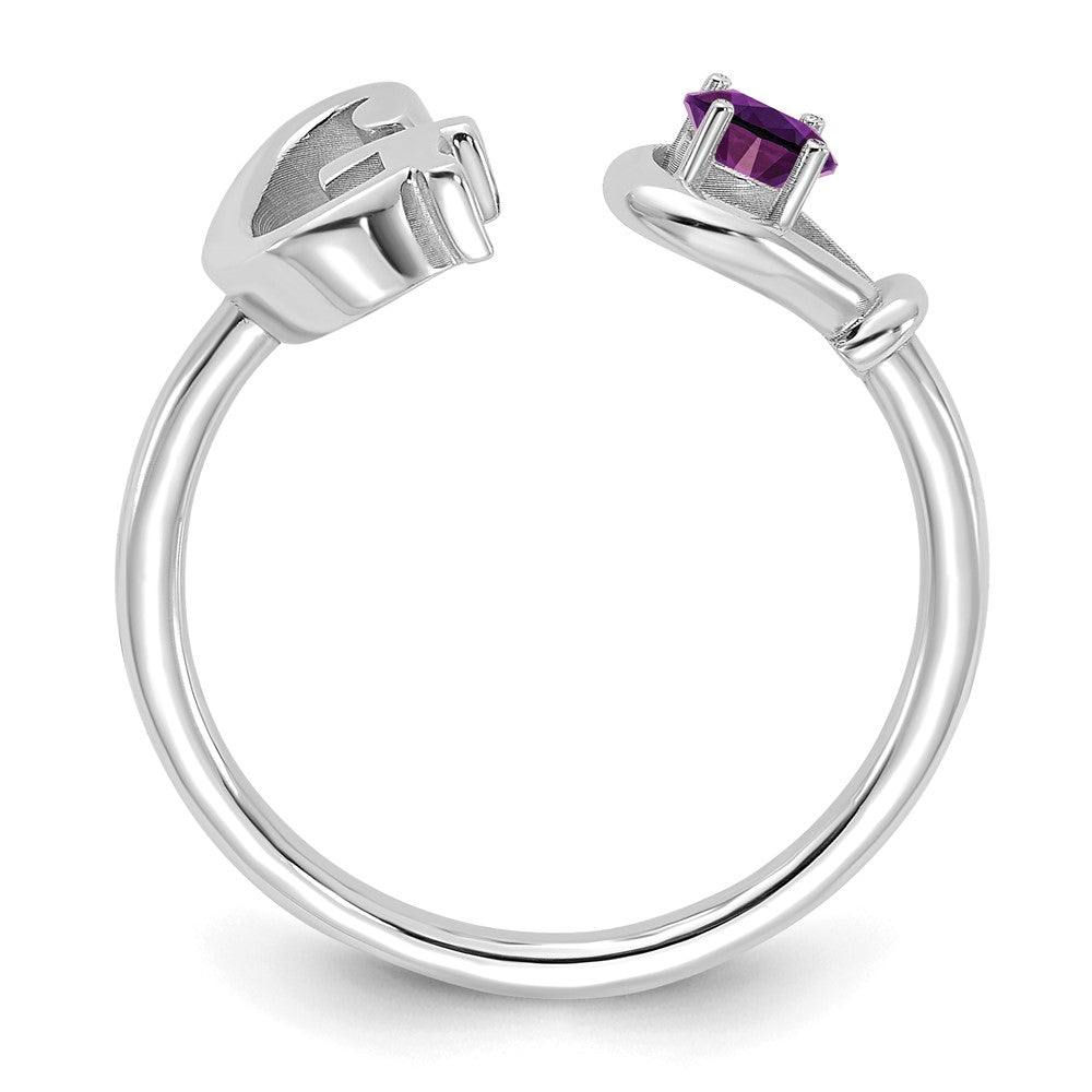 14KW Letter G with Birthstone Ring