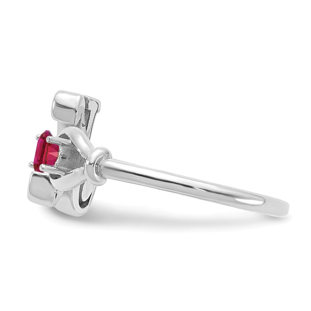 10KW Letter K with Birthstone Ring