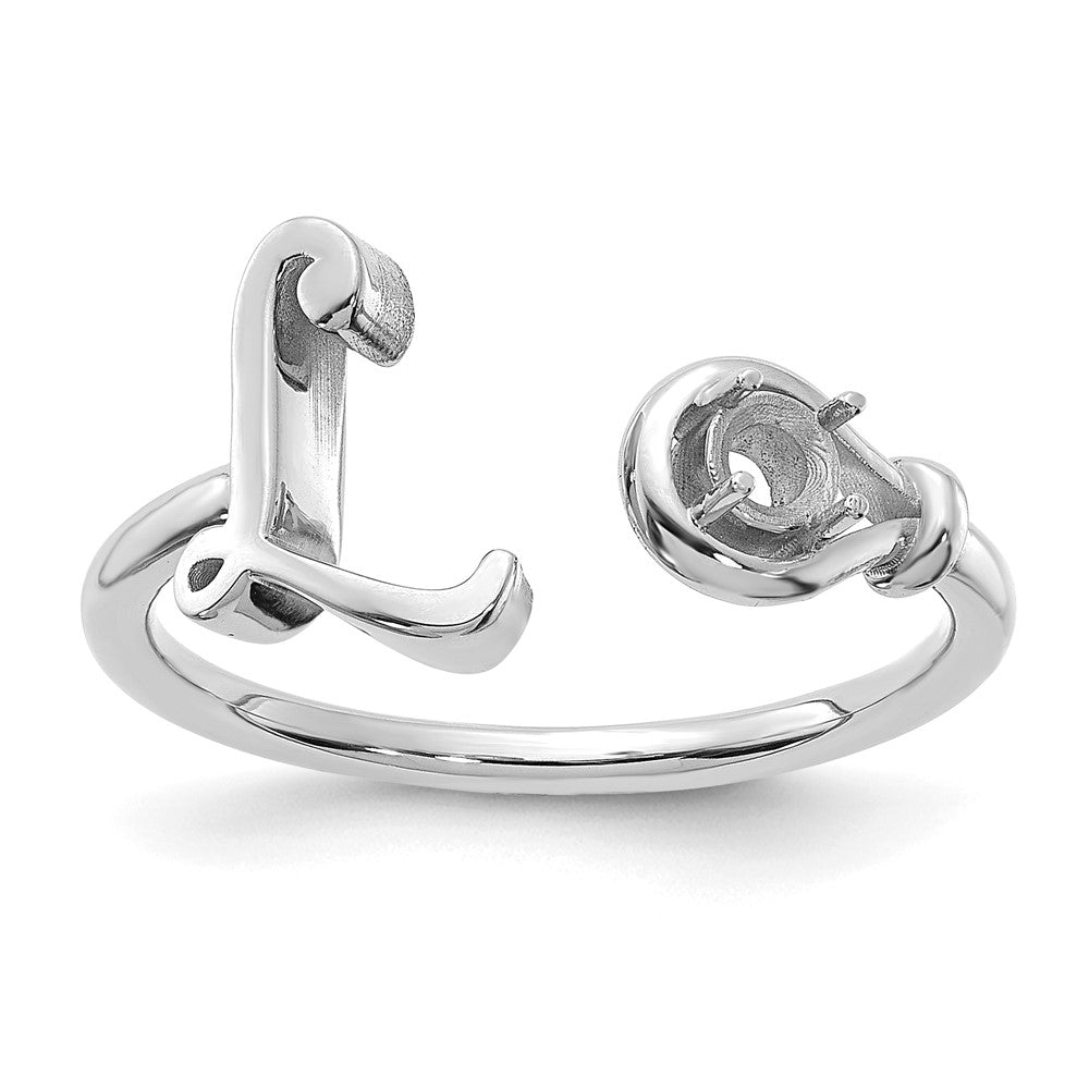 14KW Letter L with Birthstone Ring