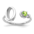 10KW Letter O with Birthstone Ring