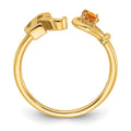 14KY Letter R with Birthstone Ring
