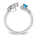 14KW Letter T with Birthstone Rings