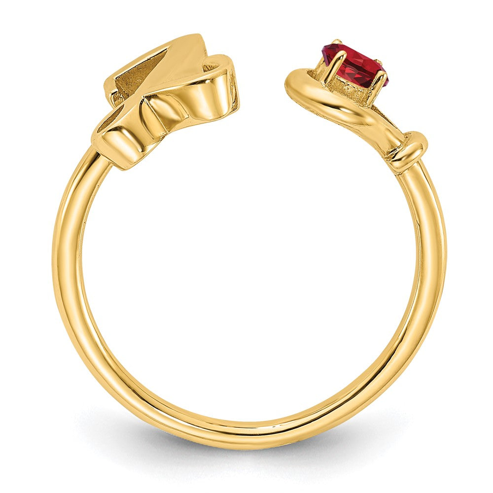 Sterling Silver/Gold-plated Letter Z with Birthstone Rings