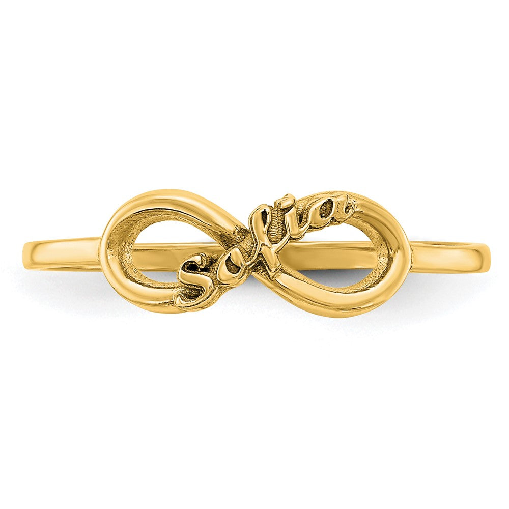 Sterling Silver/Gold-plated Personalized Infinity Ring