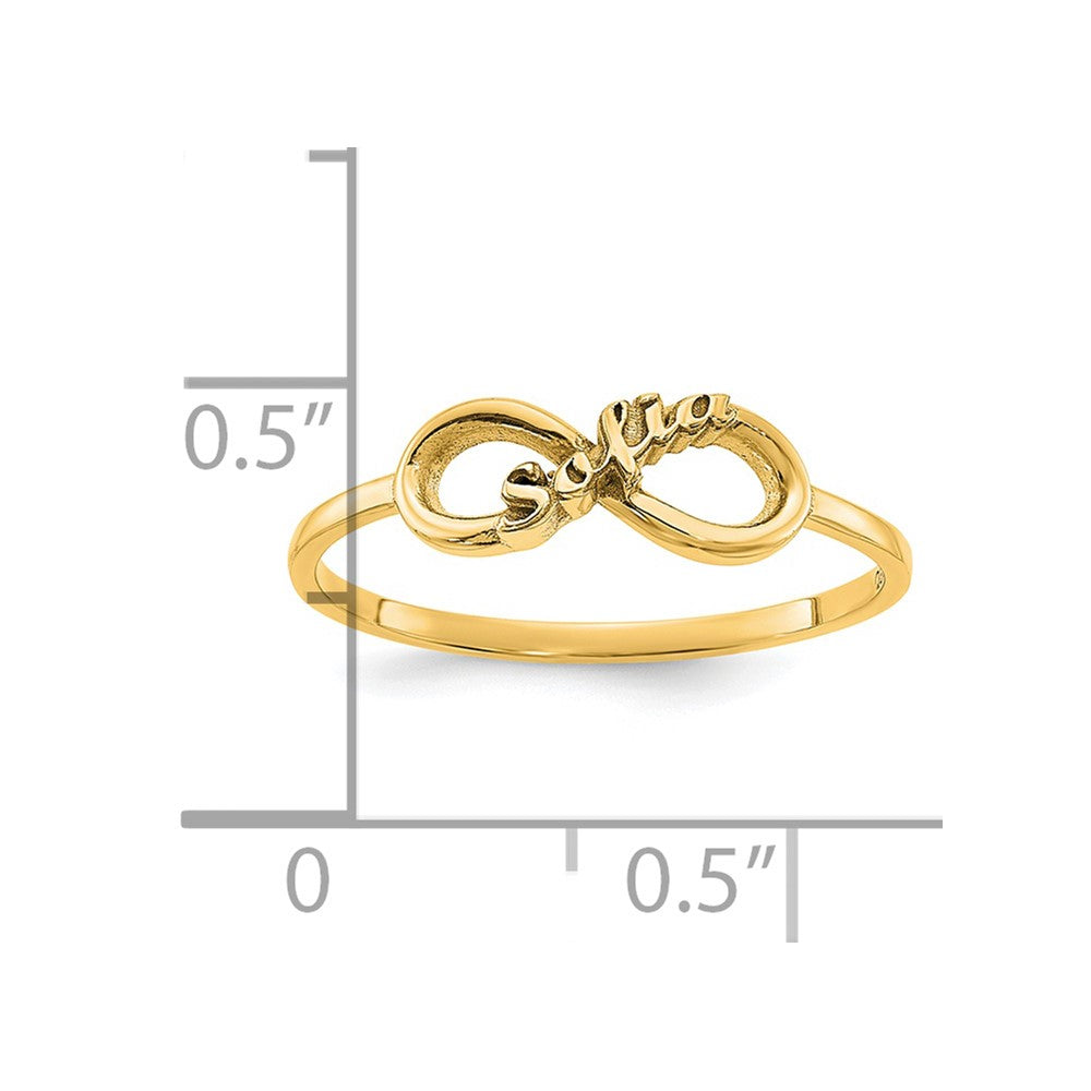 Sterling Silver/Gold-plated Personalized Infinity Ring
