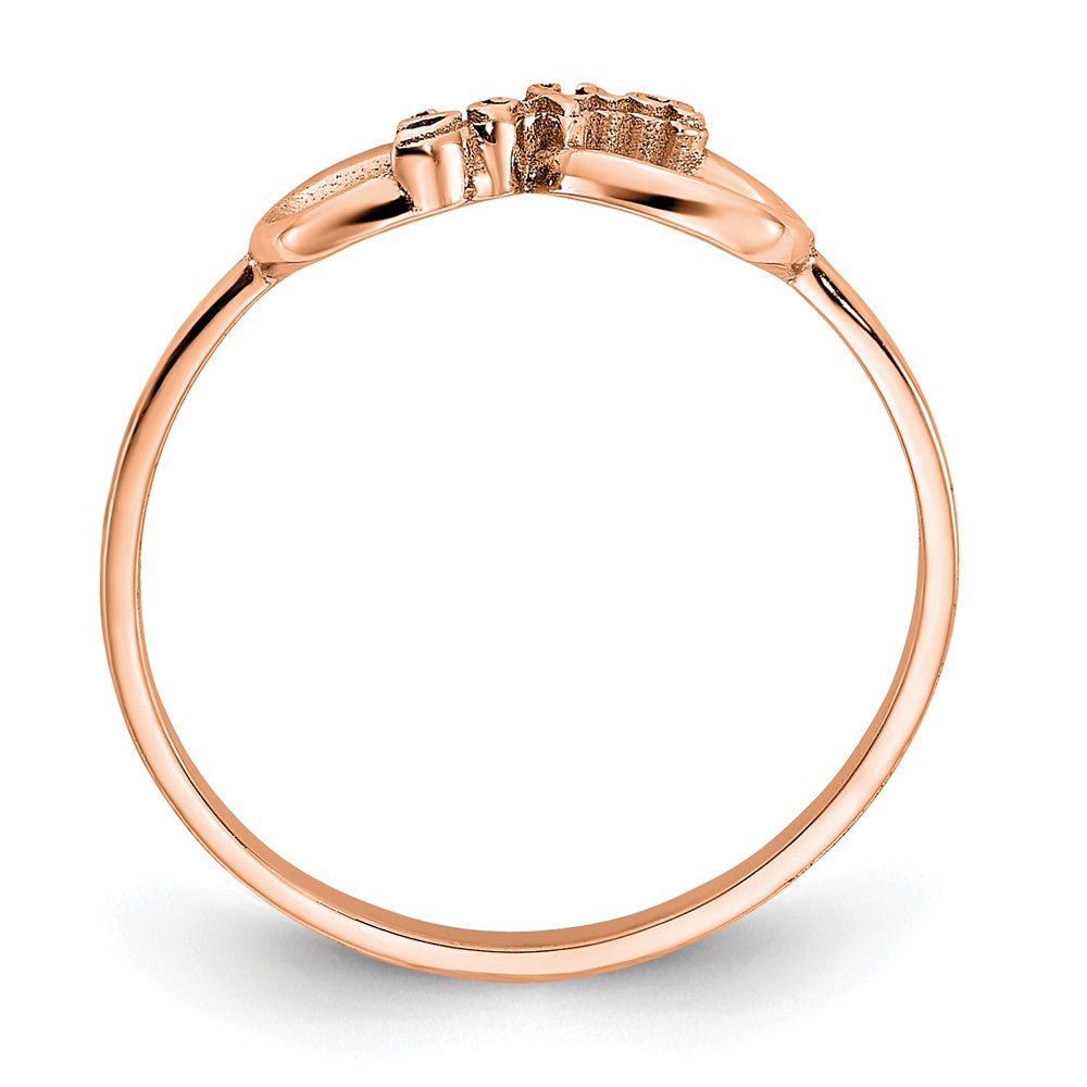 14k Rose Gold Personalized Infinity Ring