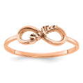 14k Rose Gold Personalized Infinity Ring