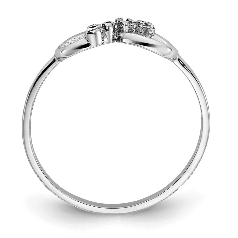 Sterling Silver/Rhodium-plated Personalized Infinity Ring