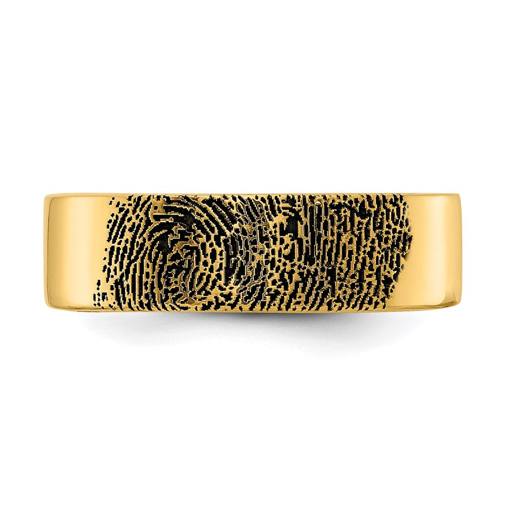 Sterling Silver/Gold-plated Fingerprint Ring