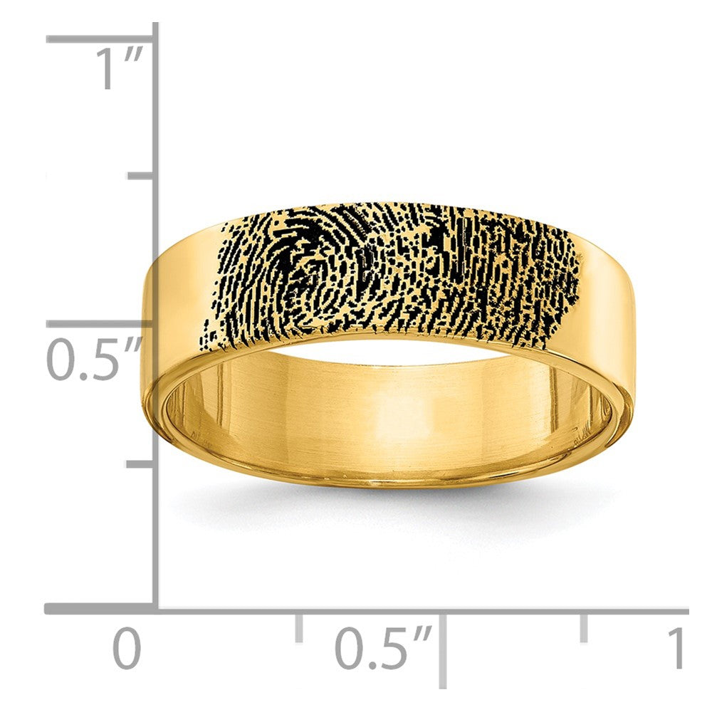 Sterling Silver/Gold-plated Fingerprint Ring