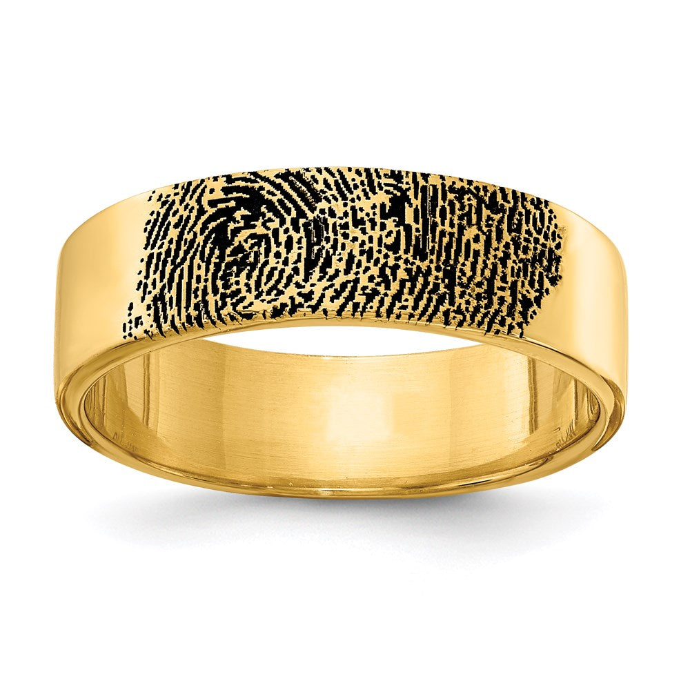 Sterling Silver/Gold-plated Fingerprint Ring