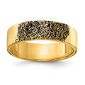 Sterling Silver/Gold-plated Fingerprint Ring