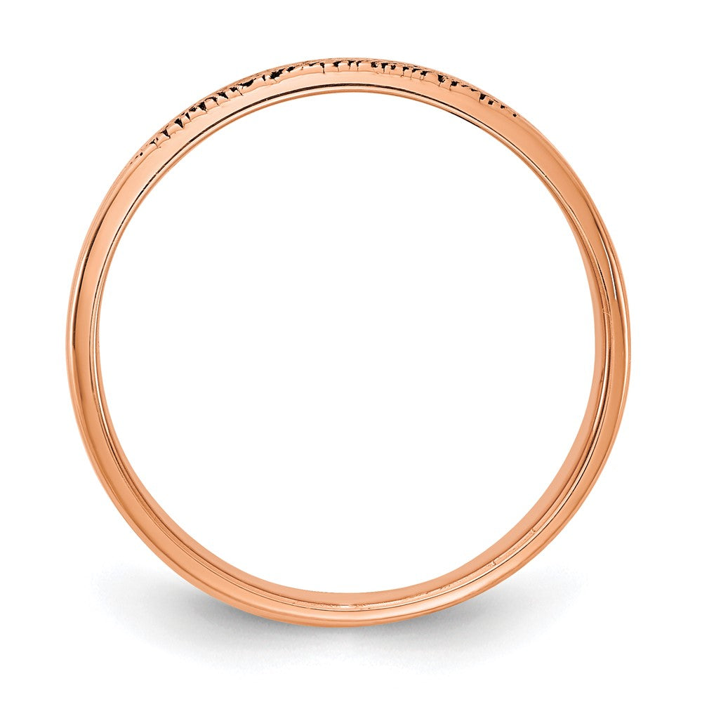 Sterling Silver/Rose-plated Fingerprint Ring