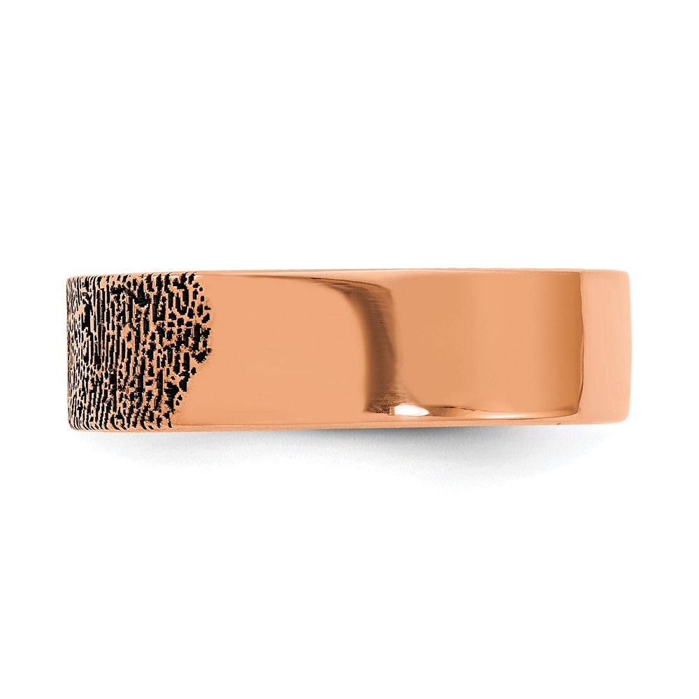 Sterling Silver/Rose-plated Fingerprint Ring