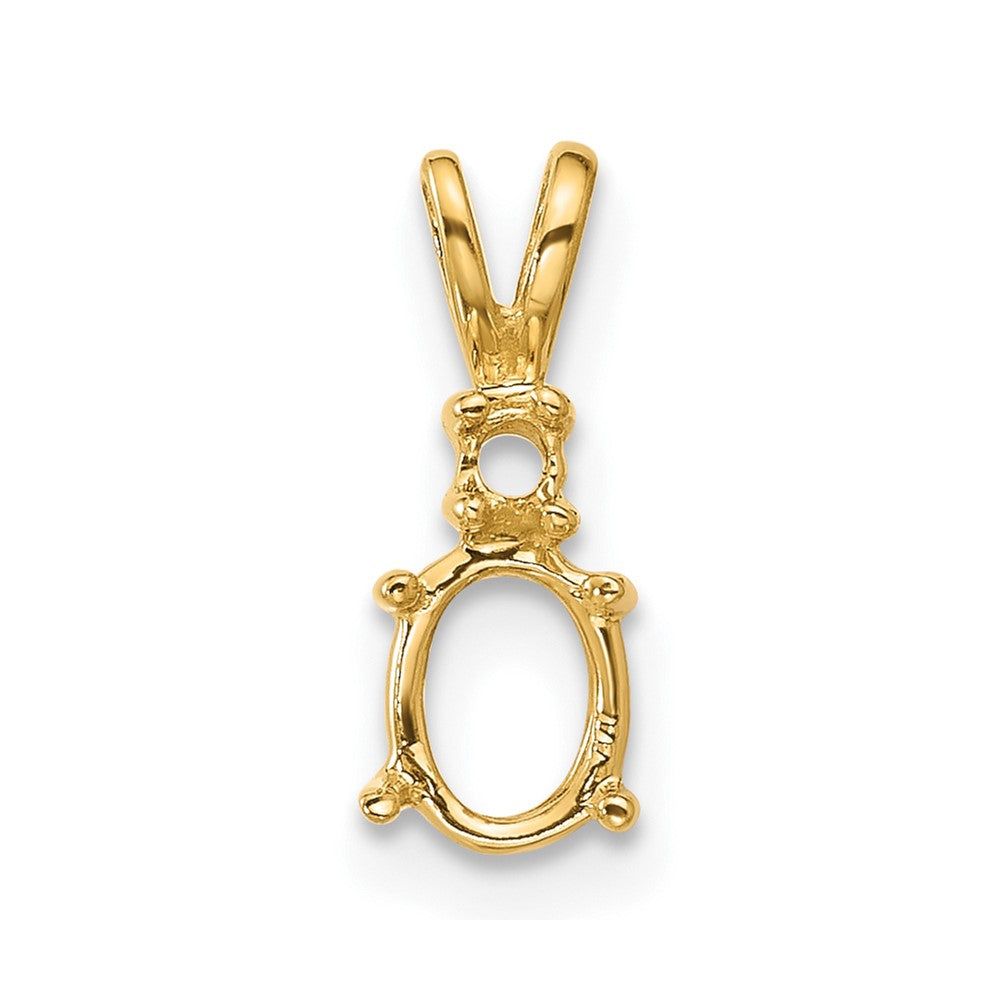 14k Diamond & 6 x 4 Oval Mounting