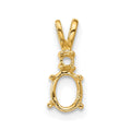 14k Diamond & 6 x 4 Oval Mounting