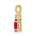 14k 6x4mm Oval Ruby AAA Diamond pendant