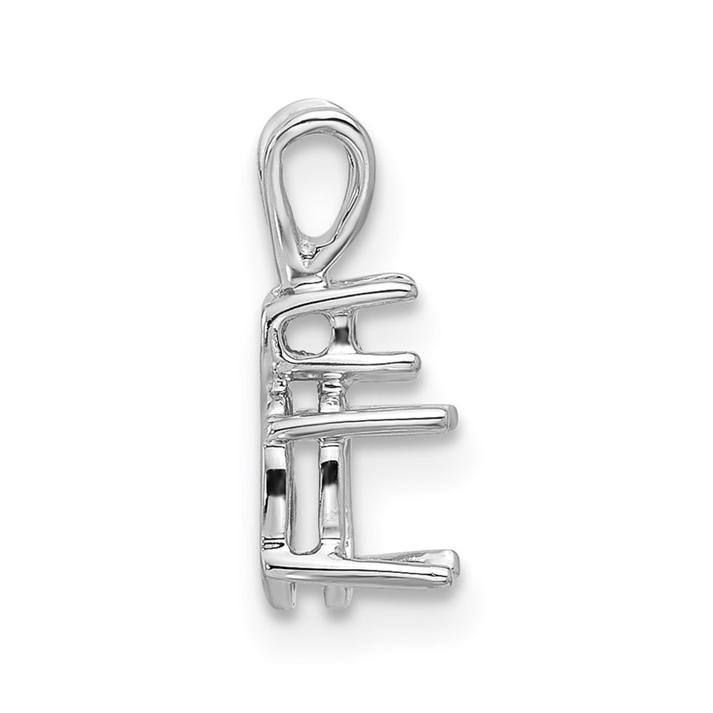 14k White Gold Diamond & 6 x 4 Oval Mounting