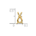 14k 7 x 5 Pear Mounting