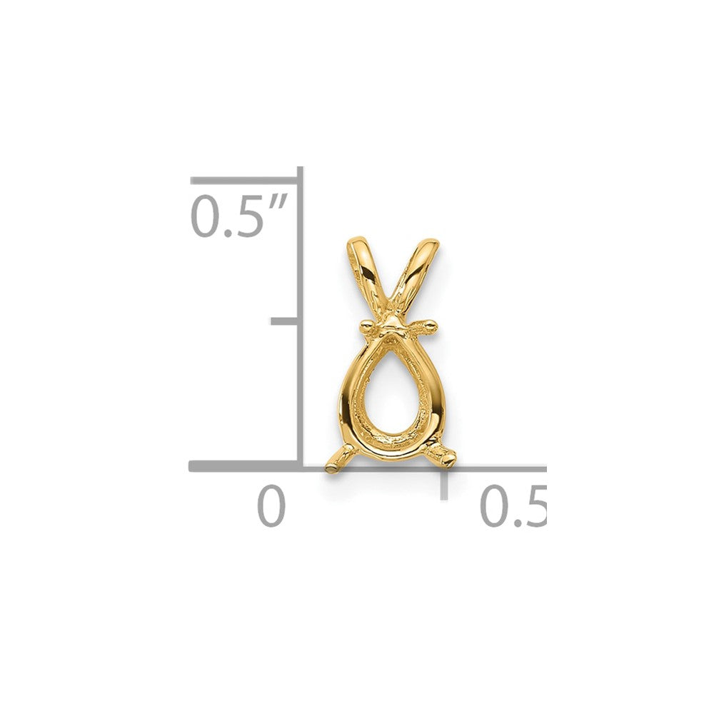 14k 7 x 5 Pear Mounting