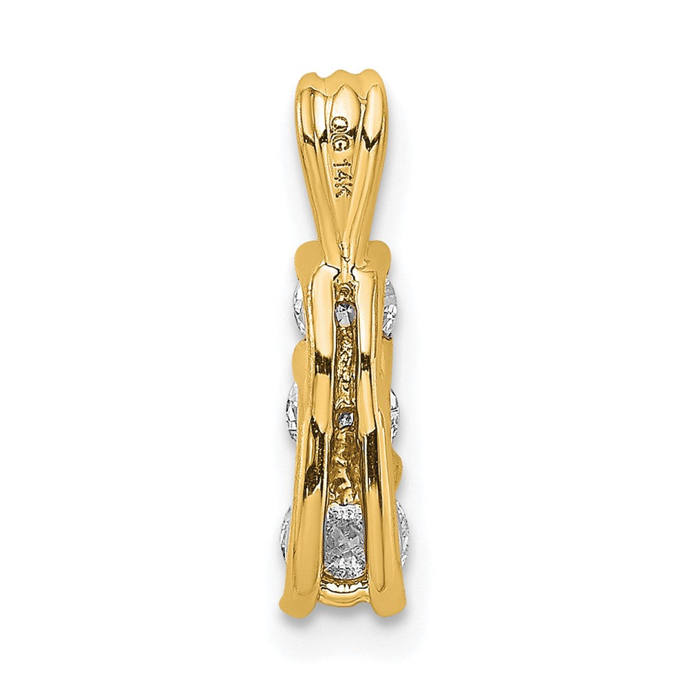 14k Small Three Stone Pendant Mounting