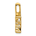 14k Large Three Stone Curved Bar Pendant Mounting