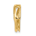 14k 3.2mm AAA Diamond Three Stone Circles Chain Slide