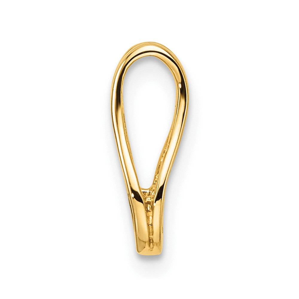 14k Holds 2.8mm stone, Teardrop Shape Slide Pendant Mounting