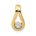 14k 2.8mm VS Diamond Teardrop Shape Slide Pendant