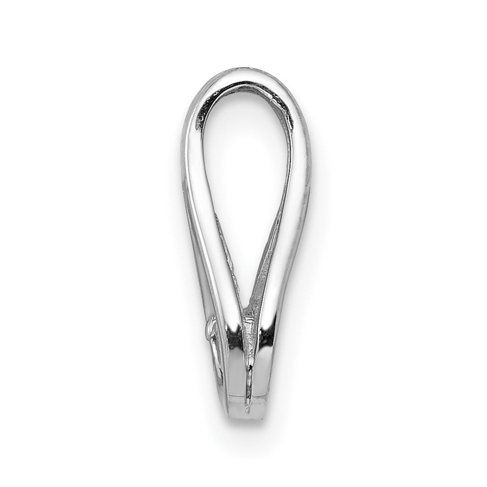 14k White Gold 2.8mm AAA Diamond Teardrop Shape Slide Pendant