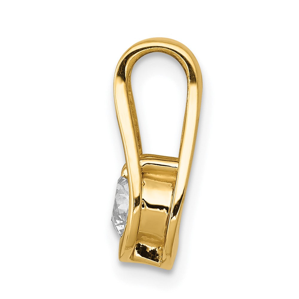 14k 4.7mm VS Diamond Teardrop Shape Slide Pendant