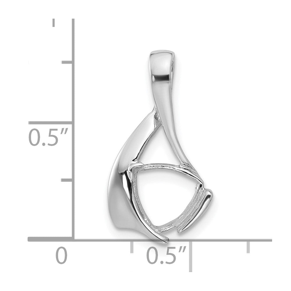 14k White Gold and Gemstone Pendant Mounting
