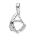 14k White Gold and Gemstone Pendant Mounting