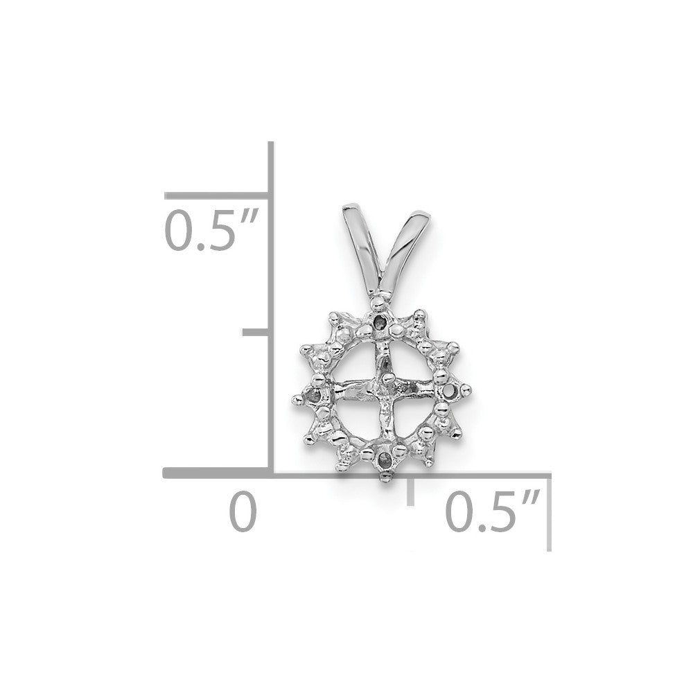 14k White Gold Pearl Pendant Mounting