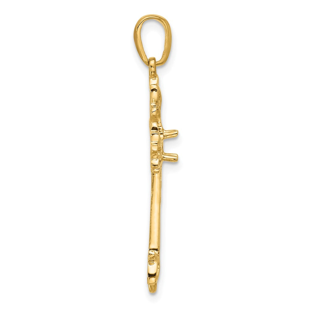 14k Polished Cross Mounting