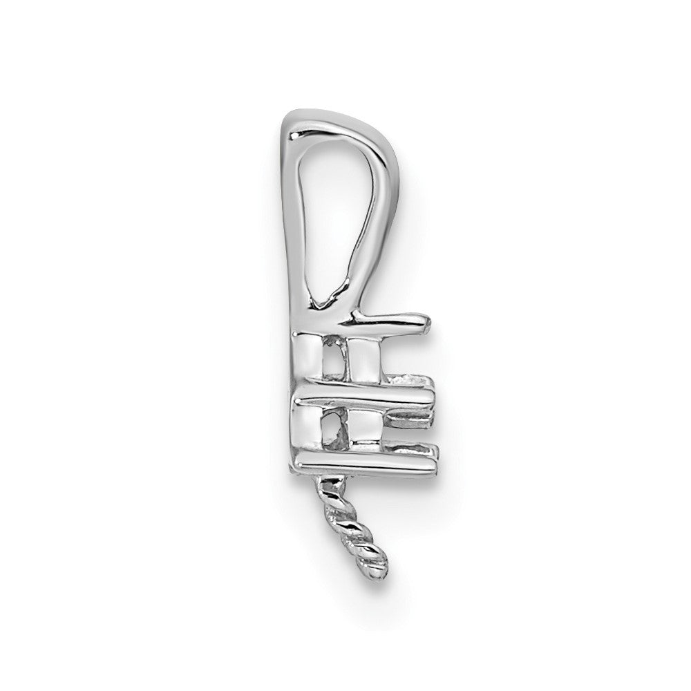 14k White Gold Pearl & Diamond Pendant Mounting
