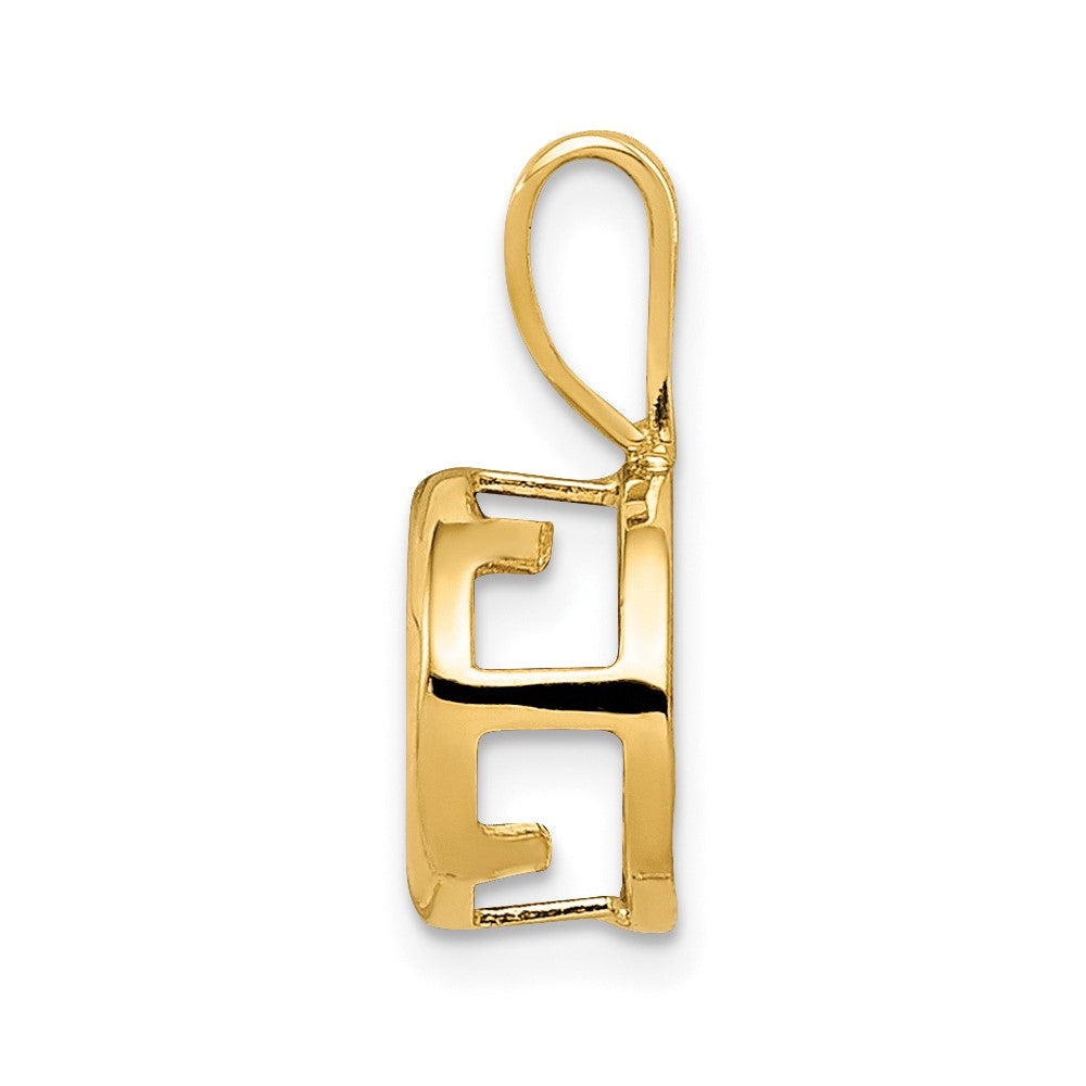 14k 6mm Round Bezel Pendant Mounting