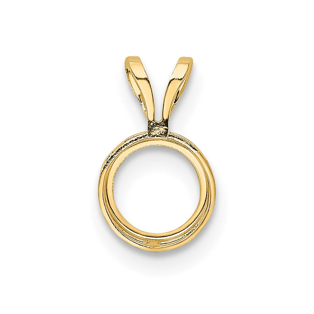 14k 6mm Round Bezel Pendant Mounting