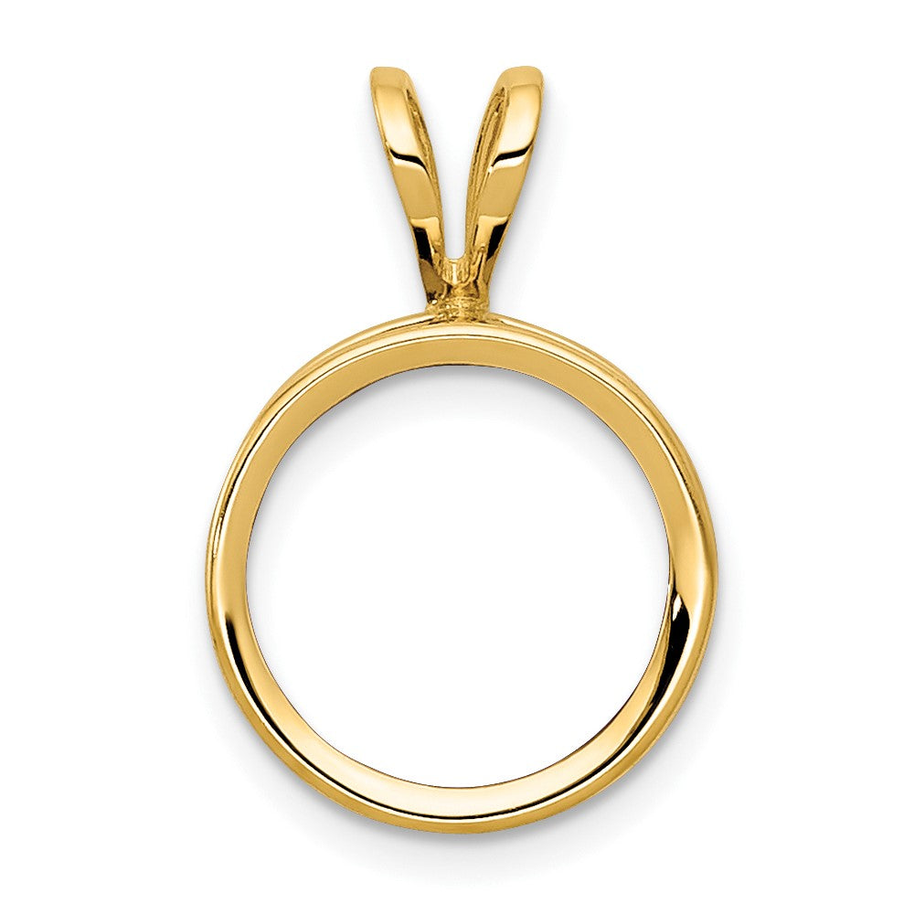 14k 8mm Round Bezel Pendant Mounting