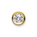14k 5mm Cubic Zirconia bezel pendant