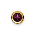 14k 5mm Rhodolite Garnet bezel pendant